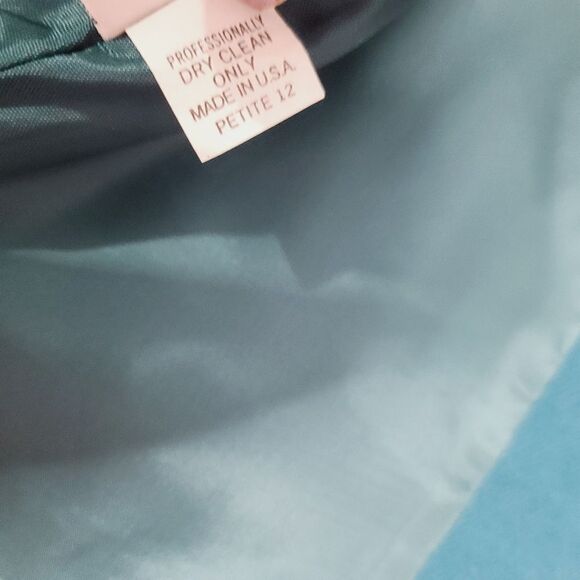 Vintage 80s 90s Teal Wool Cropped Fit Blazer - Picture 12 of 16